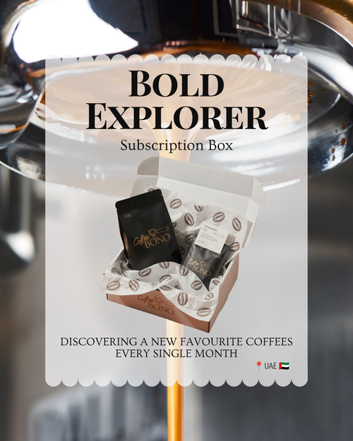 Bold Explorer coffee subscription box by Coffee Bono